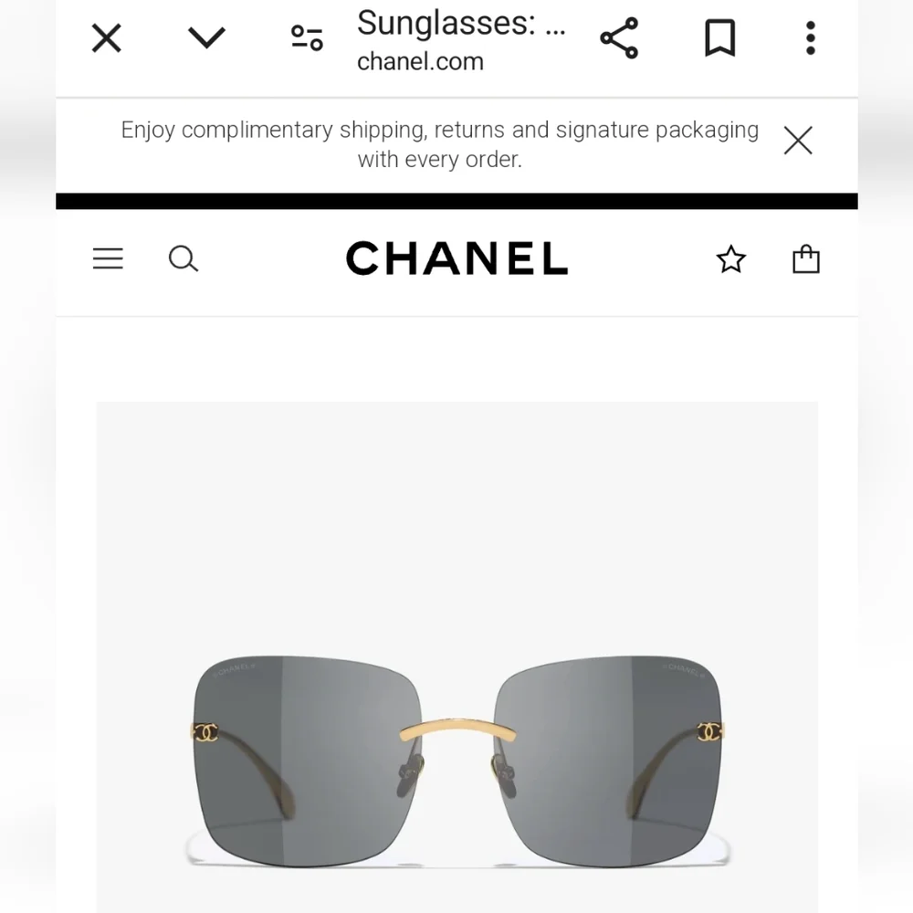 CHANEL TITANIUM LIGHT GOLD SUNGLASSES Square CH4287T c.395